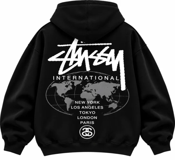 stussy international hoodie back