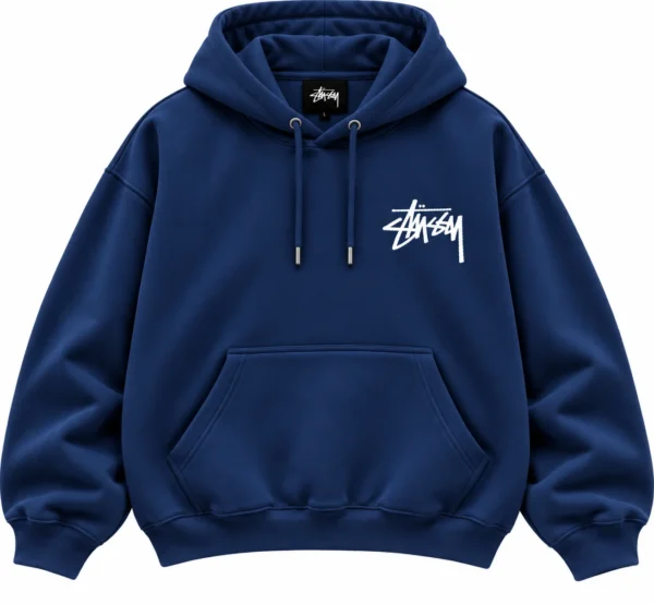 stussy navy hoodie