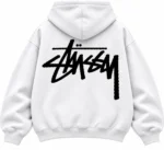 white stussy hoodie back